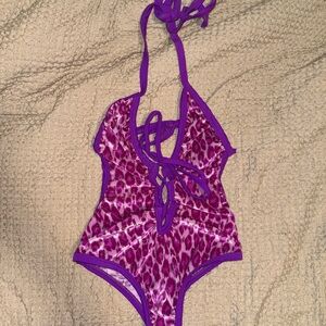 Sparkle cheetah one piece dance wear
